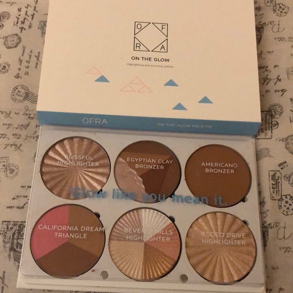 OFRA On The Glow 6 Pan Highlighting & Bronzer Palette 60g NIB - Picture 1 of 11